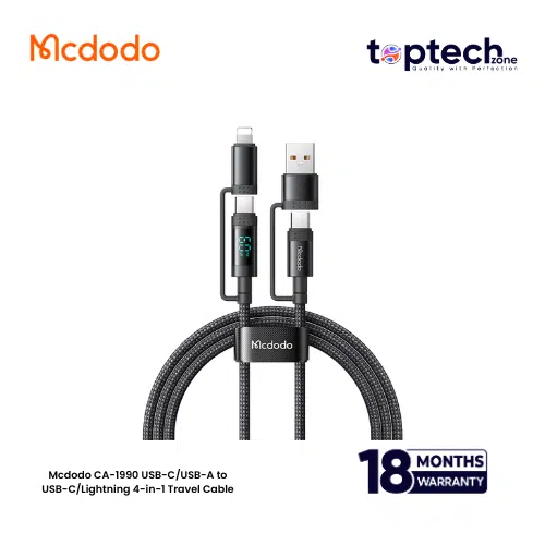 Mcdodo CA-1990 USB-C/USB-A to USB-C/Lightning 4-in-1 Travel Cable - Image 2