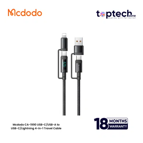 Mcdodo CA-1990 USB-C/USB-A to USB-C/Lightning 4-in-1 Travel Cable - Image 3