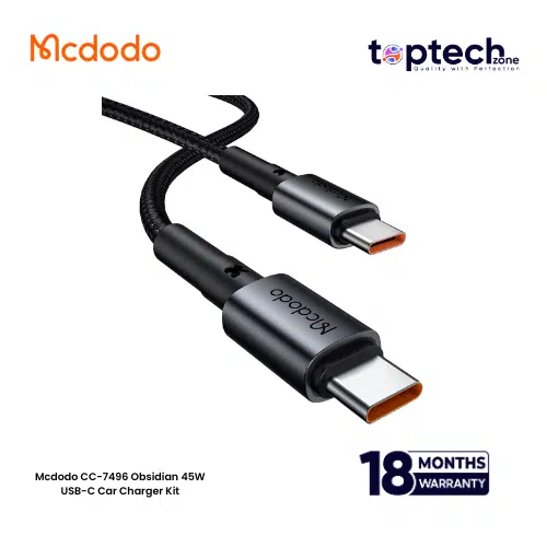 Mcdodo CC-7496 Obsidian 45W USB-C Car Charger Kit - Image 2