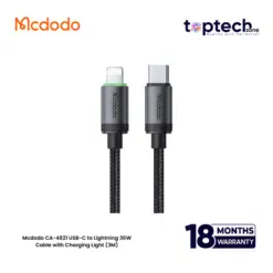 Mcdodo CA-4821 USB-C to Lightning 36W Cable with Charging Light (3M)
