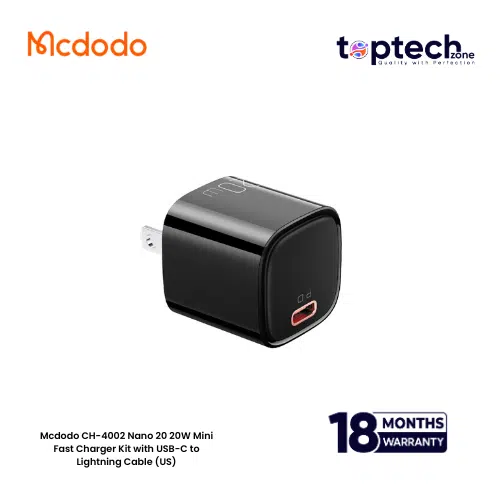 Mcdodo CH-4002 Nano 20 20W Mini Fast Charger Kit with USB-C to Lightning Cable (US) - Image 2