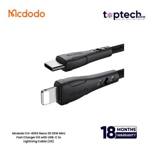 Mcdodo CH-4002 Nano 20 20W Mini Fast Charger Kit with USB-C to Lightning Cable (US) - Image 3