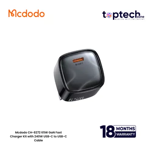 Mcdodo CH-8272 65W GaN Fast Charger Kit with 240W USB-C to USB-C Cable (US)