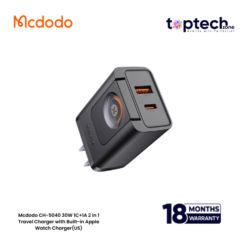Mcdodo CH-5040 30W 1C+1A 2 in 1 Travel Charger with Built-in Apple Watch Charger(US)