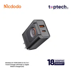 Mcdodo CH-5040 30W 1C+1A 2 in 1 Travel Charger with Built-in Apple Watch Charger(US)