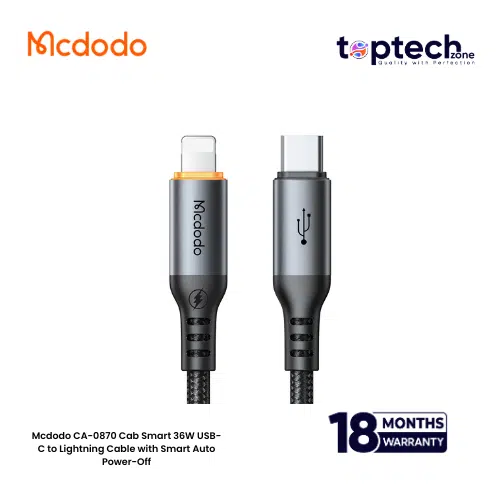 Mcdodo CA-0870 Cab Smart 36W USB-C to Lightning Cable with Smart Auto Power-Off - Image 2